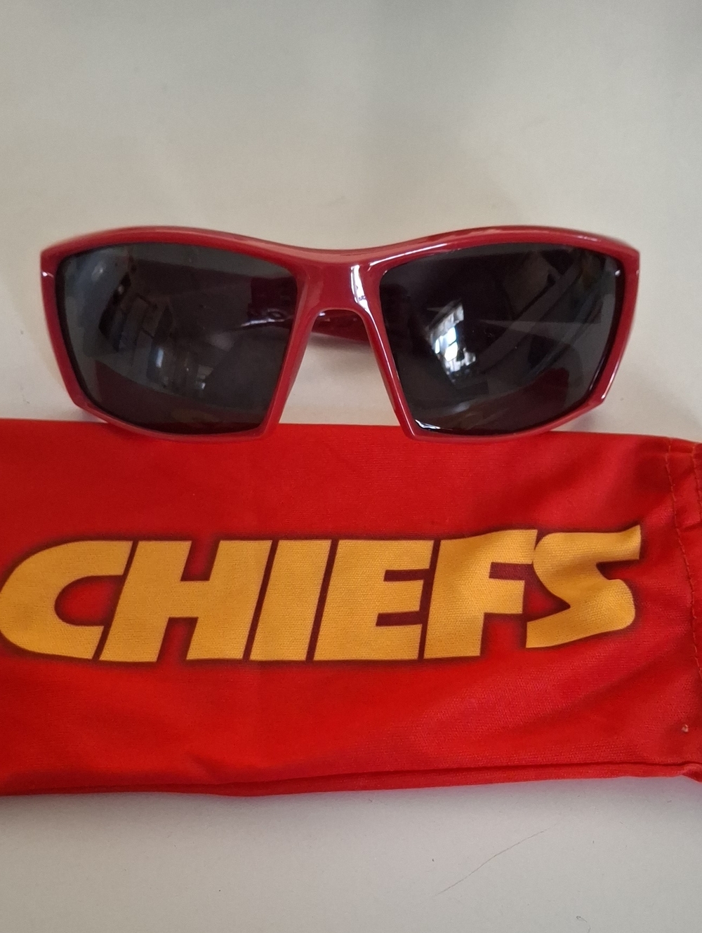 Kansas City Cheifs Red Sunglasses with Black Lenses